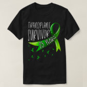 25 jaar Organische transplantatie Survivor Green R T-shirt (Design voorkant)