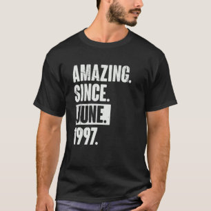 25 jaar oud 25e verjaardag geweldig sinds juni 199 t-shirt