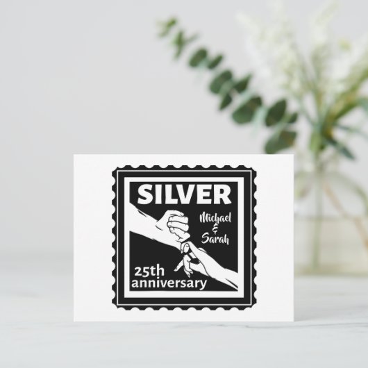 25 jaar oud briefkaart (Staand voorkant)