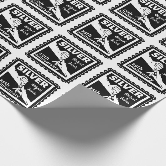 25 jaar oud cadeaupapier (Hoek)