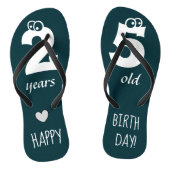25 jaar oud HAPPY BIRTHDAY Cute Teenslippers (Voetbed)