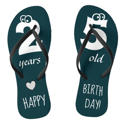 25 jaar oud HAPPY BIRTHDAY Cute Teenslippers (Voetbed)