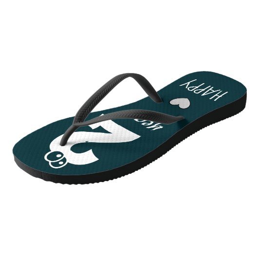 25 jaar oud HAPPY BIRTHDAY Cute Teenslippers (Schuin)