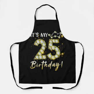 25 jaar oud Het is mijn 25e verjaardag Diamon Schort