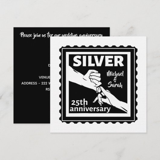 25 jaar oud kaart (Voorkant / Achterkant)