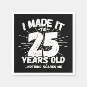 25 Jaar Oud Sarcastisch Meme Grappig 25e Verjaarda Servet (Voorkant)