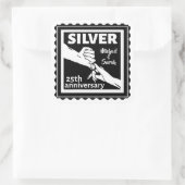 25 jaar oud vierkante sticker (Tas)