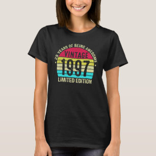 25 Jaar Oud Vintage 1997 25e Verjaardag T-shirt