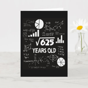 25 jaar oude Bday Wiskunde Teacher 25ste verjaarda Kaart