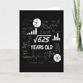 25 jaar oude Bday Wiskunde Teacher 25ste verjaarda Kaart (Voorkant)