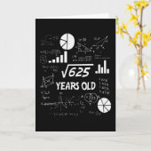 25 jaar oude Bday Wiskunde Teacher 25ste verjaarda Kaart (Gele Bloem)