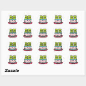 25 jaar oude Birthday Cake Ronde Sticker (Vel)