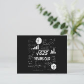 25 Jaar Oude Verjaardag Wiskunde Docent 25e Verjaa Briefkaart (Staand voorkant)