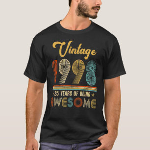 25 jaar oude Vintage 1998 25e verjaardag 1 T-shirt