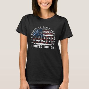 25 jaar oude Vintage 1998 Amerikaanse vlag 25e geb T-shirt