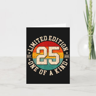 25 jaar oude vintage 2001 gelimiteerde editie 25e kaart