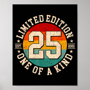 25 jaar oude vintage 2001 limited edition 25th poster