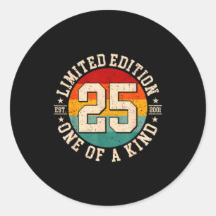 25 jaar oude vintage 2001 limitie editie 25ste ronde sticker