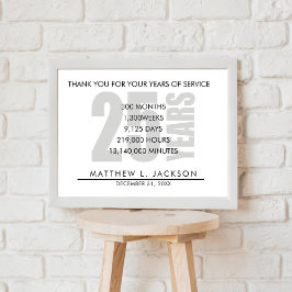 25 jaar pensioen of waardering van de werknemer ca poster