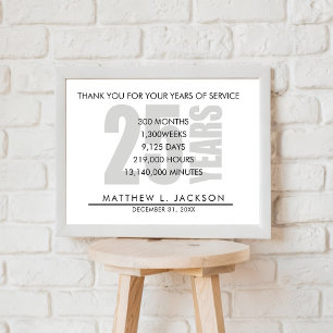 25 jaar pensioen of waardering van de werknemer ca poster