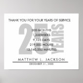 25 jaar pensioen of waardering van de werknemer ca poster (Voorkant)