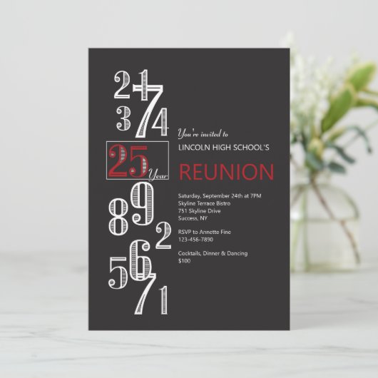25 jaar reünie kaart (Staand voorkant)