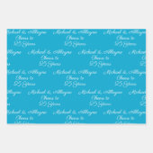 25 jaar Royal Blue 25th Jubileum Inpakpapier Vel (Voorkant 3)