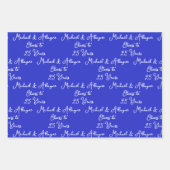 25 jaar Royal Blue 25th Jubileum Inpakpapier Vel (Voorkant)