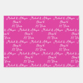 25 jaar roze lavendel 25e Jubileum Inpakpapier Vel (Voorkant)