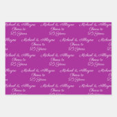 25 jaar Roze Magenta 25ste Jubileum Inpakpapier Vel (Voorkant 3)