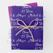 25 jaar Roze Magenta 25ste Jubileum Inpakpapier Vel (In situ)