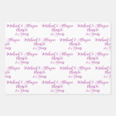 25 jaar Roze Magenta 25ste Jubileum Inpakpapier Vel (Voorkant 2)