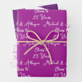 25 jaar Roze Magenta 25ste Jubileum Inpakpapier Vel (In situ)