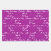 25 jaar Roze Magenta 25ste Jubileum Inpakpapier Vel (Voorkant)
