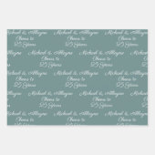 25 jaar Sage Green 25e Jubileum Inpakpapier Vel (Voorkant 3)