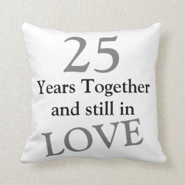 25 jaar samen 25th Wedding Jubileum Pillow Kussen