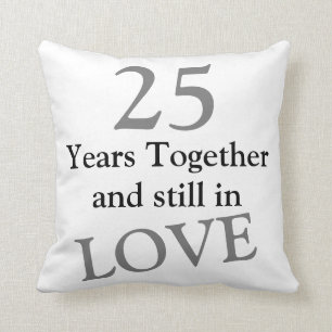25 jaar samen 25th Wedding Jubileum Pillow Kussen