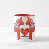 25 jaar samen op maat gesneden Zweeds Dala Horse Mok (Midden)