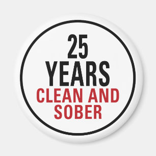 25 jaar Schone en Sober Magneet
