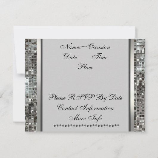 25 jaar Silver Jubileum Elegant Invitation Kaart (Achterkant)