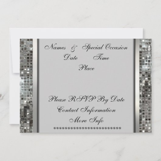 25 jaar Silver Jubileum Elegant Invitation Kaart (Achterkant)