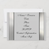 25 jaar Silver Jubileum Elegant Invitation Kaart (Achterkant)