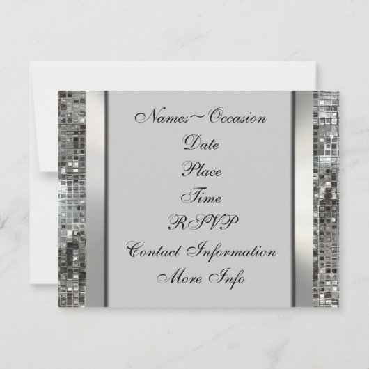 25 jaar Silver Jubileum Elegant Uitnodiging (Achterkant)