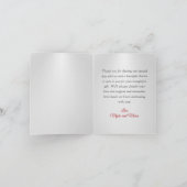 25 jaar Silver Jubileum Hartelijk dank Bedankkaart (Binnen)