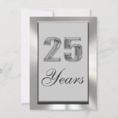 25 jaar Silver Jubileum Invitation Kaart (Voorkant)