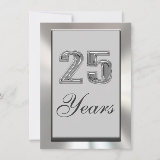 25 jaar Silver Jubileum Invitation Kaart (Voorkant)
