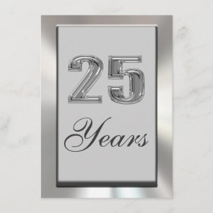 25 jaar Silver Jubileum Invitation Kaart