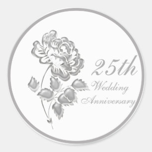 25 jaar Silver Peony Jubileum Sticker