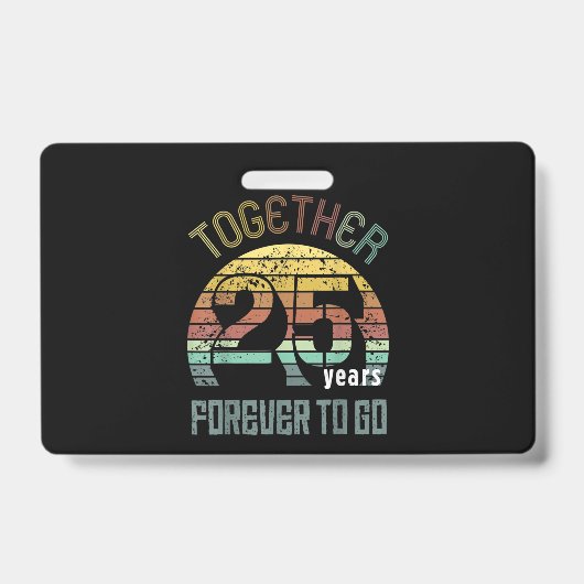 25 Jaar Trouwdag Badge (Voorzijde)