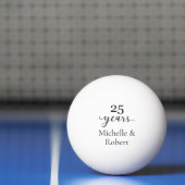 25 jaar trouwdag Minimal Elegant Pingpongbal (Net)